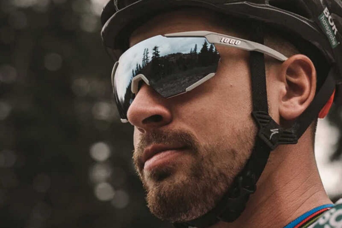 Gafas ciclismo 100% - RACETRAP® 3.0 - Matte White HiPER® Blue Multilayer Mirror Lens - Imagen 6