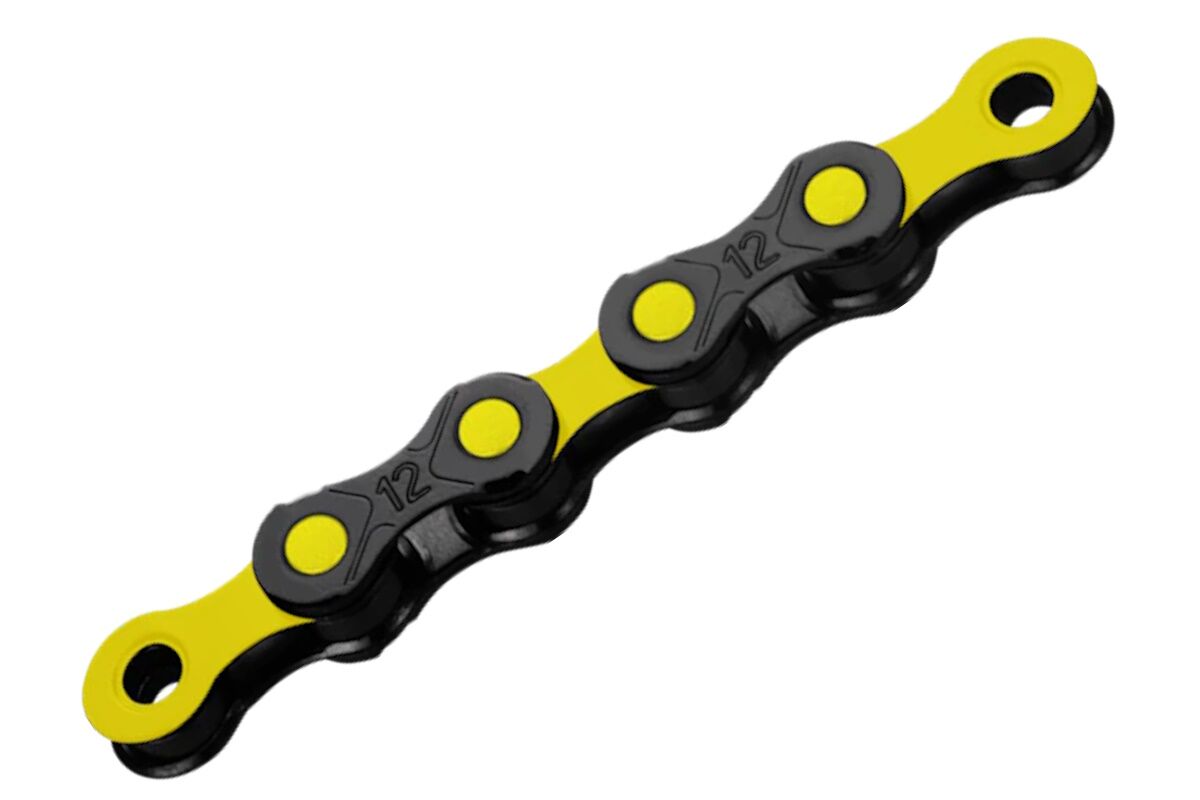 Cadena KMC DLC 12V NEGRO/AMARILLO 126P