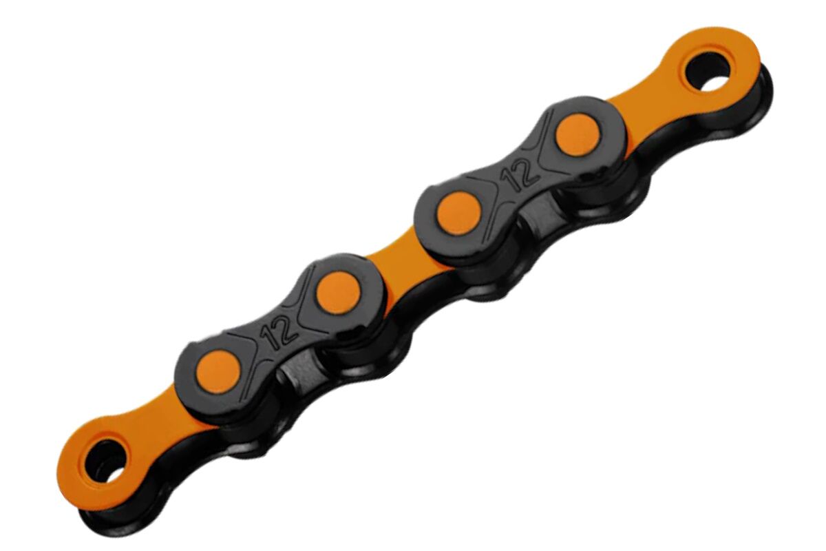 Cadena KMC DLC 12V NEGRO/NARANJA126P