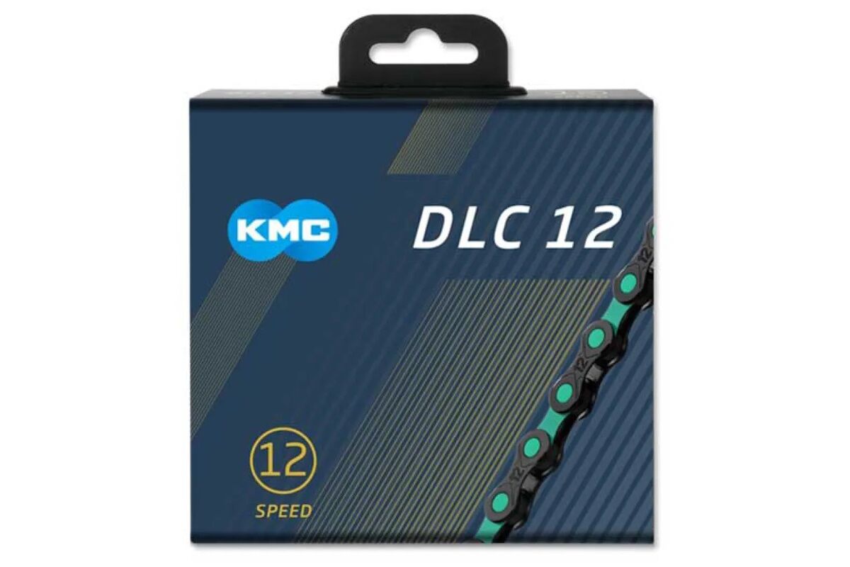 Cadena KMC DLC 12V NEGRO/CELESTE 126P - Imagen 2