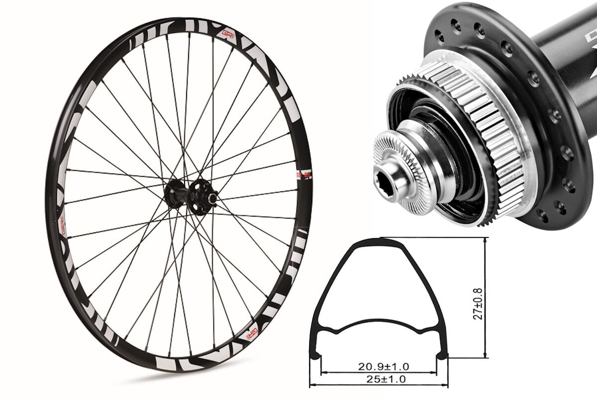 Rueda delantera aluminio MTB GTR SL20 27,5" Blanco Disc Center Lock Boost