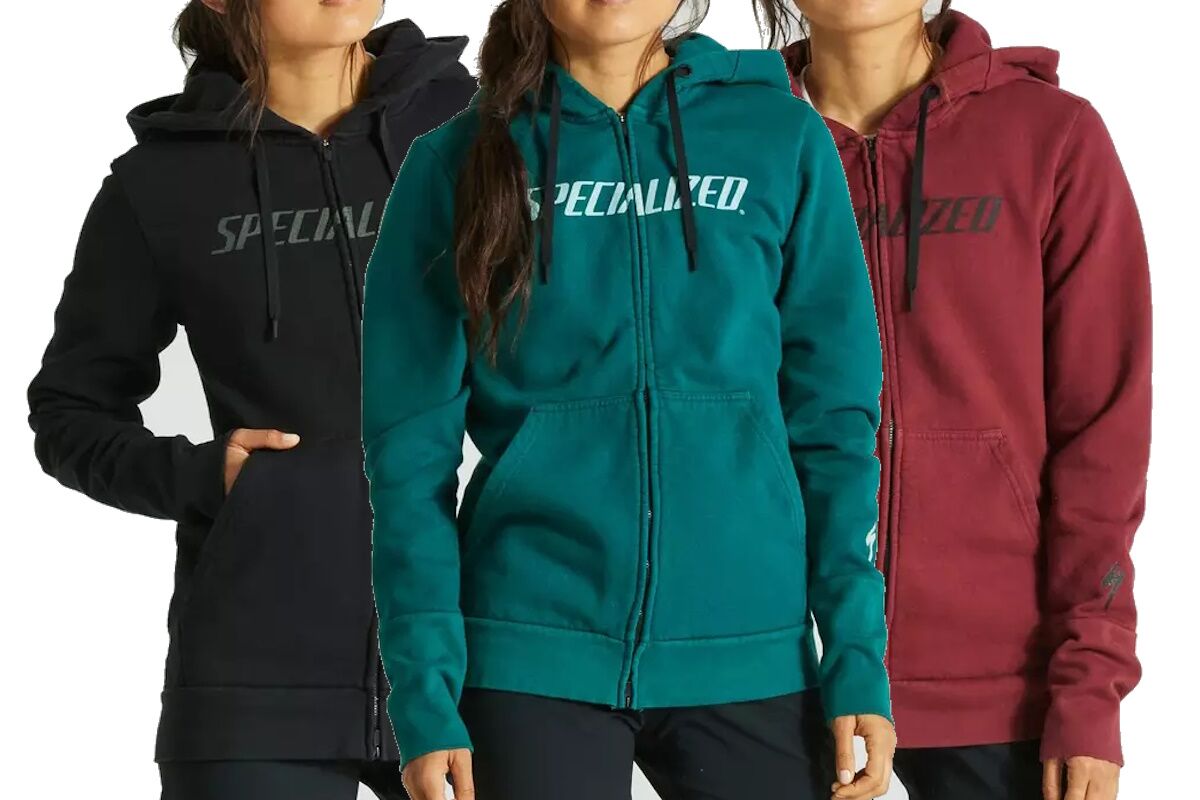 Specialized Legacy Sudadera Mujer 2024, capucha y cremallera, mezcla algodón-políester
