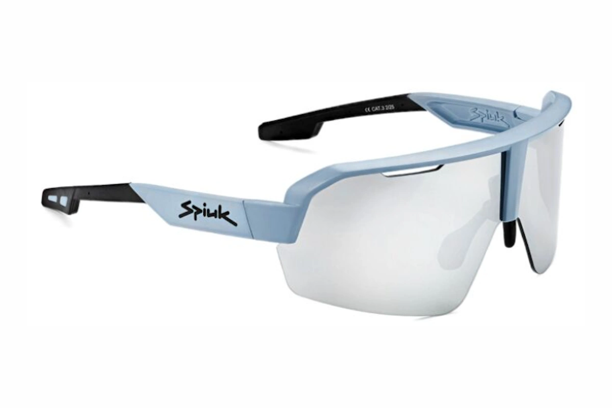 Gafas de ciclismo Spiuk DABBEL azul espejo plata con doble lente y protección UV400