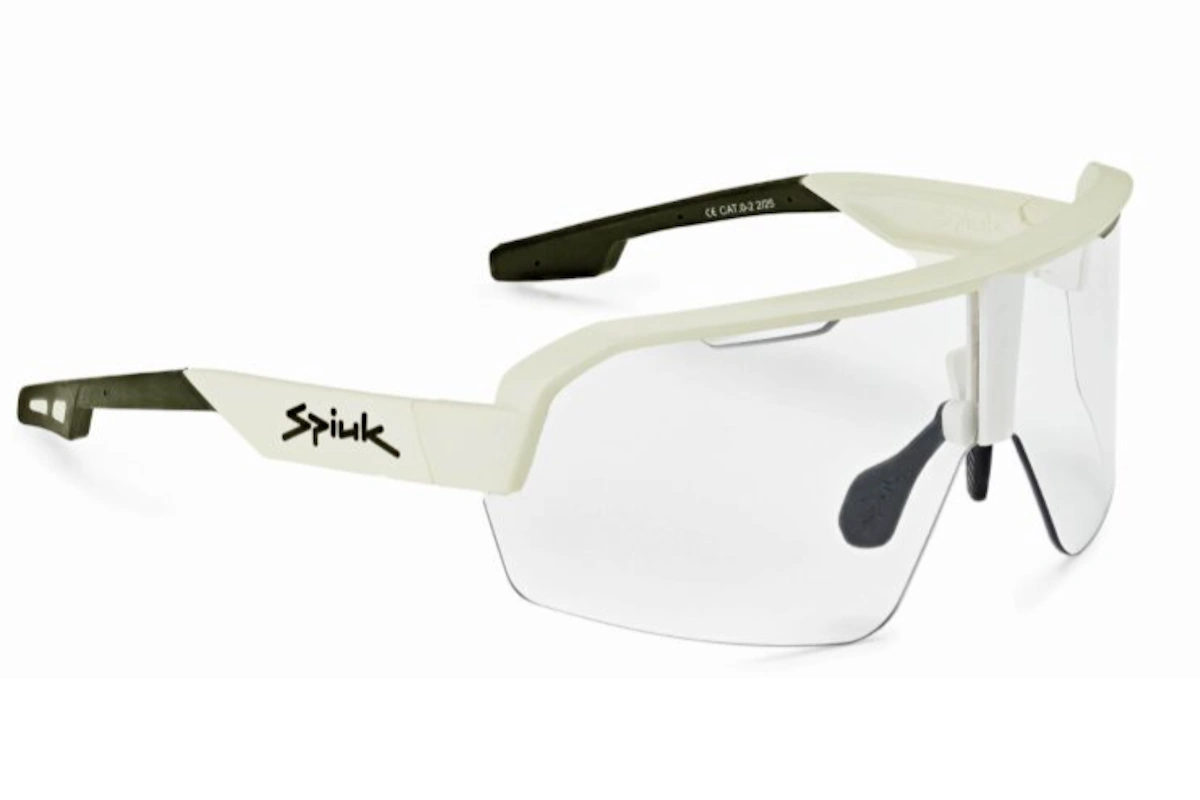 Gafas de ciclismo Spiuk DABBEL Lumiris con doble lente, montura clara y diseño envolvente sin montura inferior