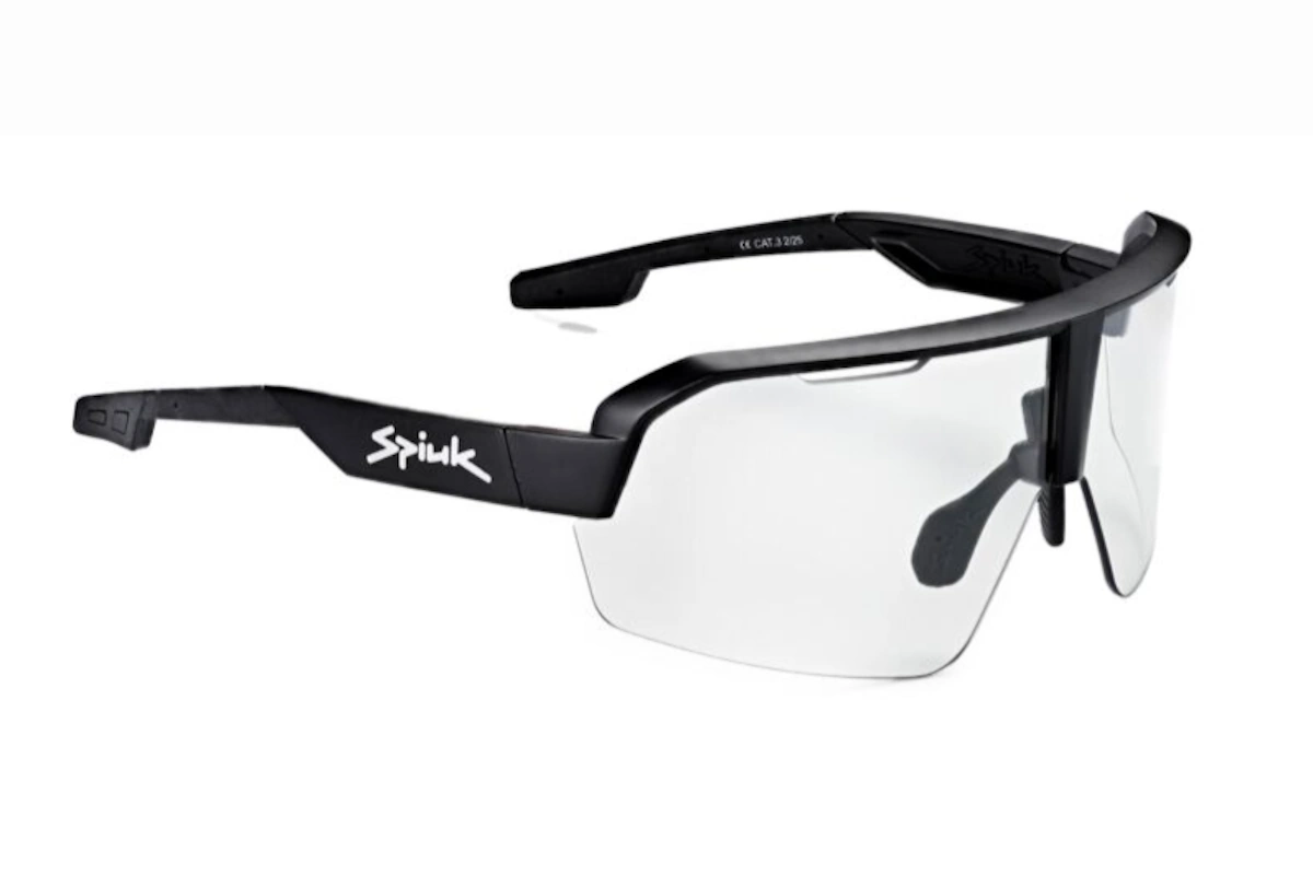 Gafas de ciclismo Spiuk DABBEL Lumiris con doble lente, montura clara y diseño envolvente sin montura inferior