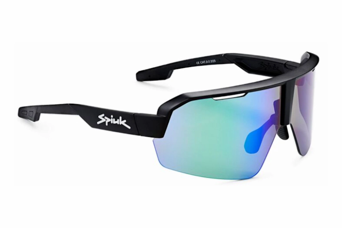 Gafas de ciclismo Spiuk DABBEL negro espejo verde con doble lente y protección UV400