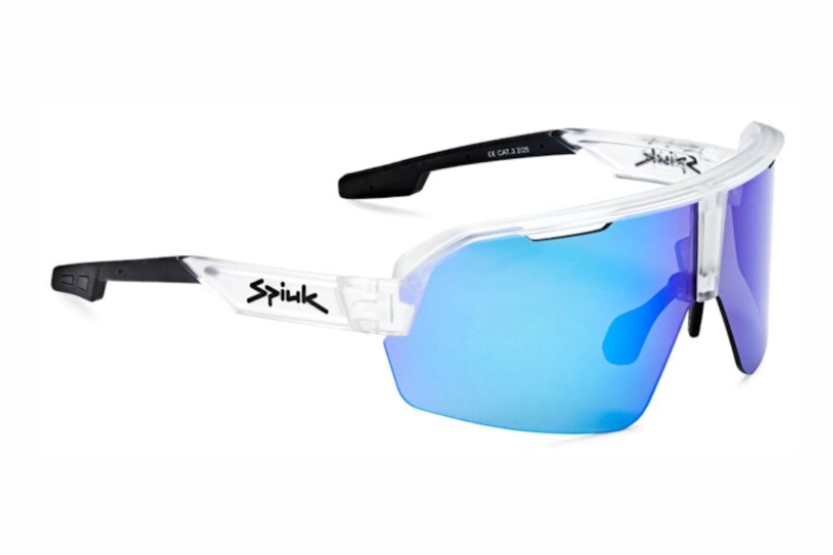 Gafas de ciclismo Spiuk DABBEL transparente espejo azul con doble lente y protección UV400