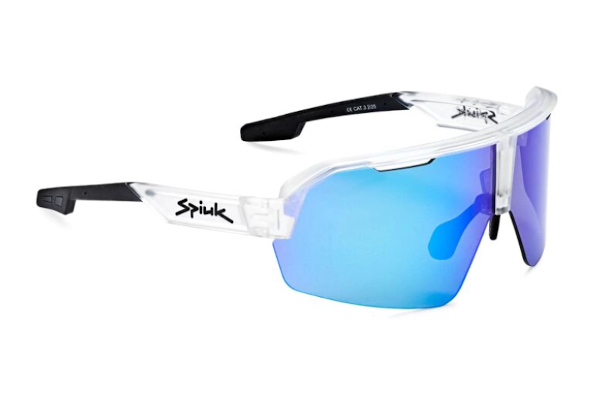 Gafas de ciclismo Spiuk DABBEL transparente espejo azul con doble lente y protección UV400