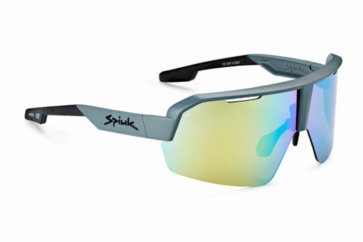 Gafas de ciclismo Spiuk DABBEL verde espejo amarillo con doble lente y protección UV400