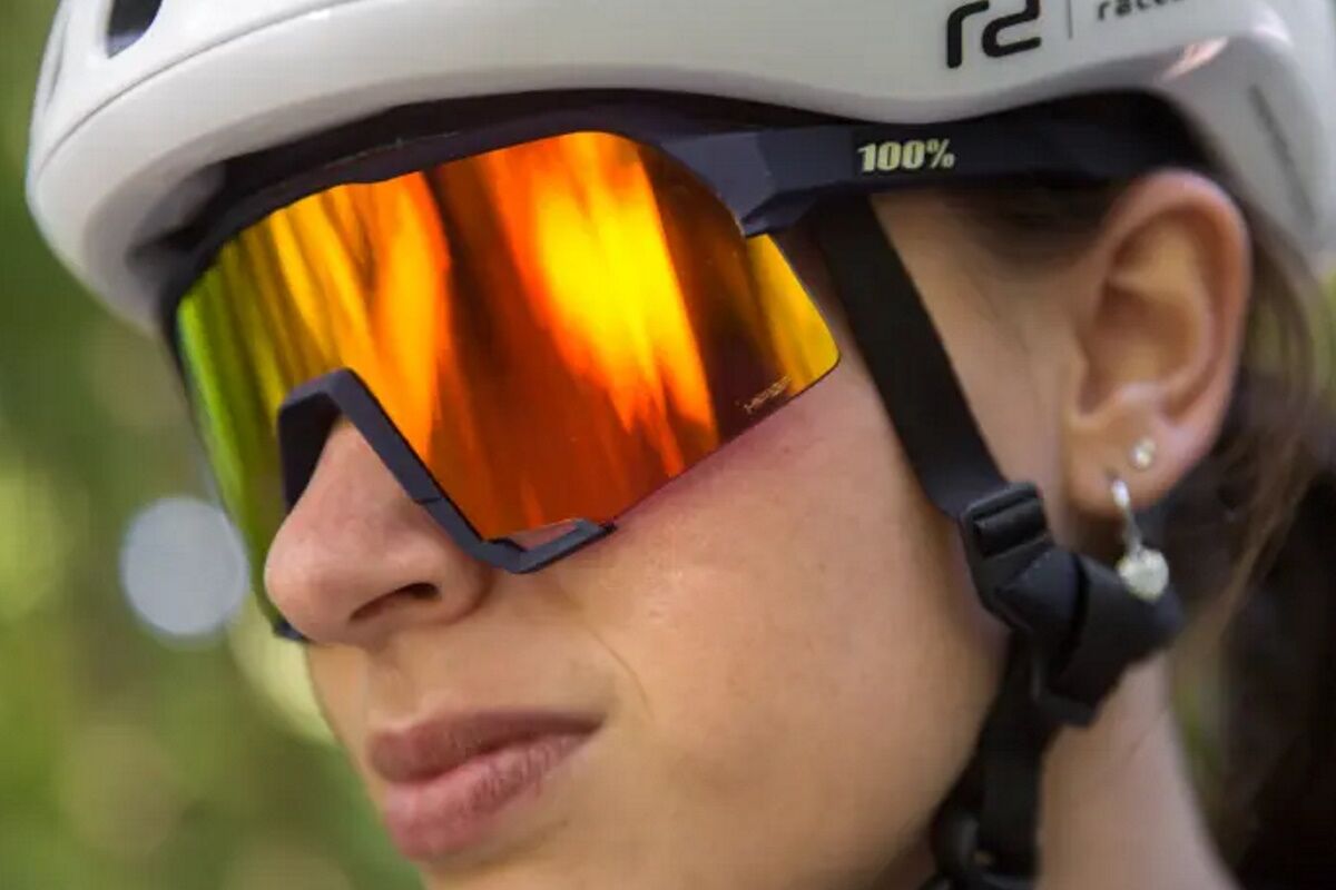 Gafas ciclismo 100% - SPEEDCRAFT® XS - Soft Tact Black - Hiper® Red Multilayer Mirror Lens - Imagen 6