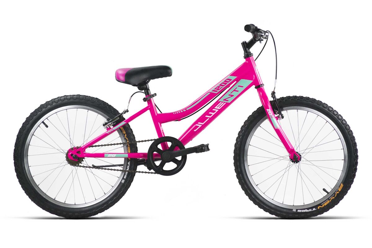 Bicicleta infantil JL Wenti 20 pulgadas, acero ultraligero, barra alta estilo MTB o barra baja estilo paseo, 1 velocidad color fuccia