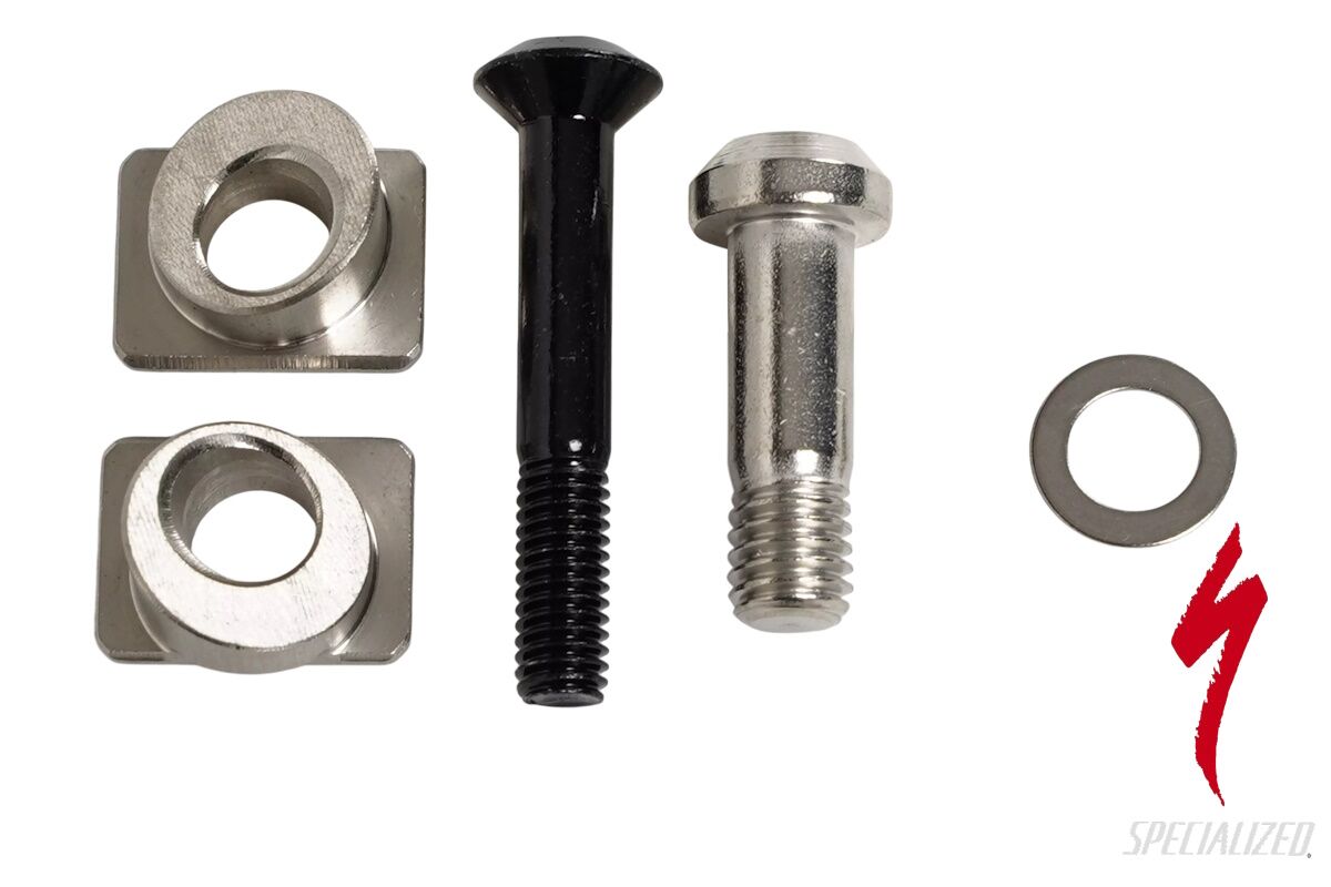 Kit hardware montaje amortiguador trasero S184200068 Specialized Stumpjumper FSR Sidearm 2018-2020 con Flip Chip y pernos de acero.