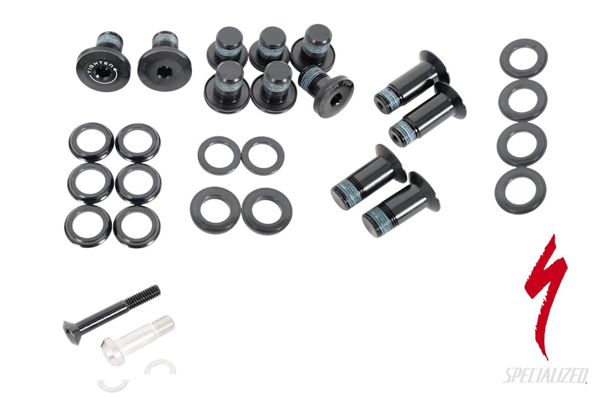 Kit de pernos de pivote de suspensión S184200067 para Specialized Stumpjumper Sidearm 2018-2020, incluye todos los pernos y espaciadores originales de aleación.