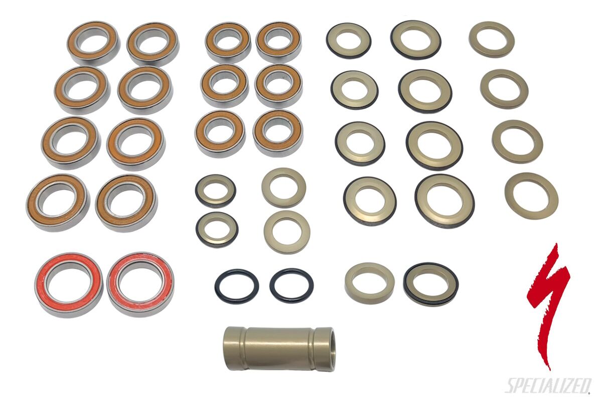 Kit de cojinetes de pivote de suspensión original Specialized para Stumpjumper FSR (I1) 2016-2018, incluye cojinetes y espaciadores completos para pivotes Horst Link y Shock Link, referencia S160600001.