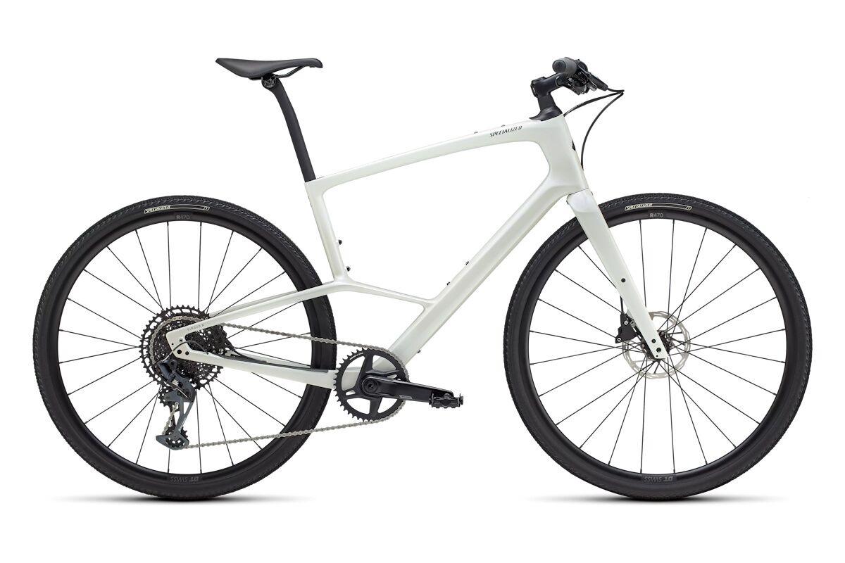 Bicicleta Specialized Sirrus X 6.0 2025, cuadro de carbono ultraligero, suspensión Future Shock, transmisión SRAM GX Eagle 12 velocidades, ideal para movilidad urbana y cicloturismo, modelo fuera de temporada.