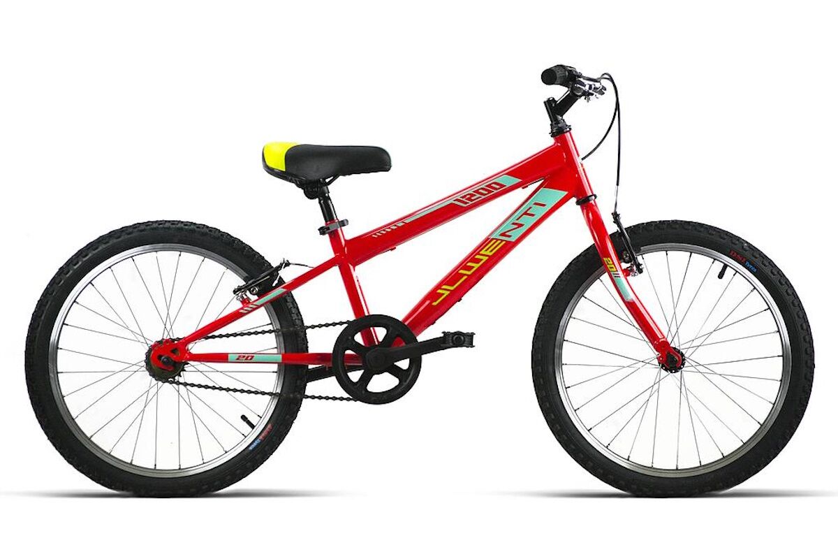 Bicicleta infantil JL Wenti 20 pulgadas, acero ultraligero, barra alta estilo MTB o barra baja estilo paseo, 1 velocidad de color rojo