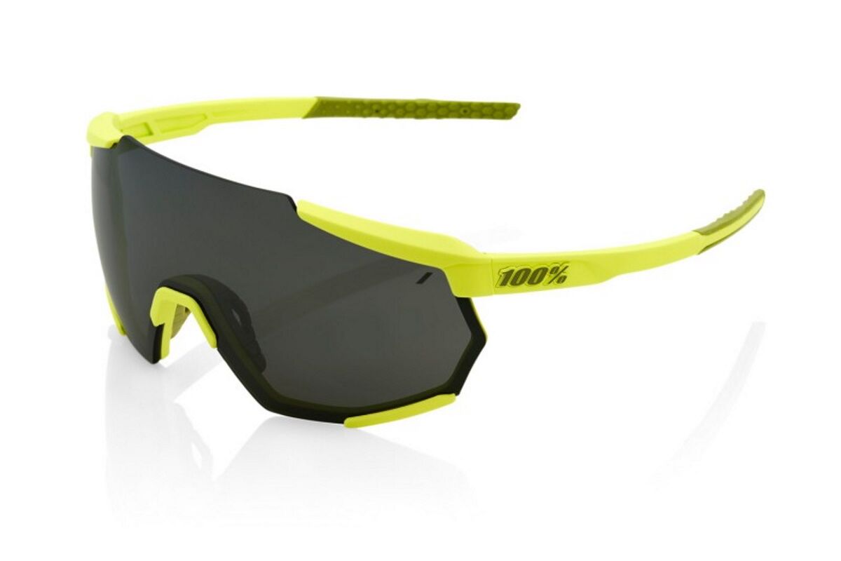 Gafas ciclismo 100% - RACETRAP® - Soft Tact Banana Black Mirror Lens