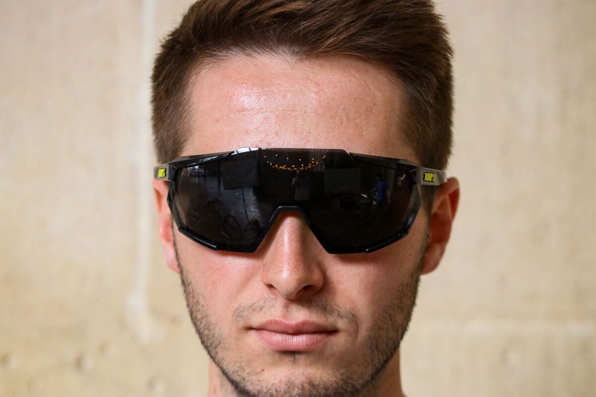 Gafas ciclismo 100% - RACETRAP® - Soft Tact Banana Black Mirror Lens - Imagen 4