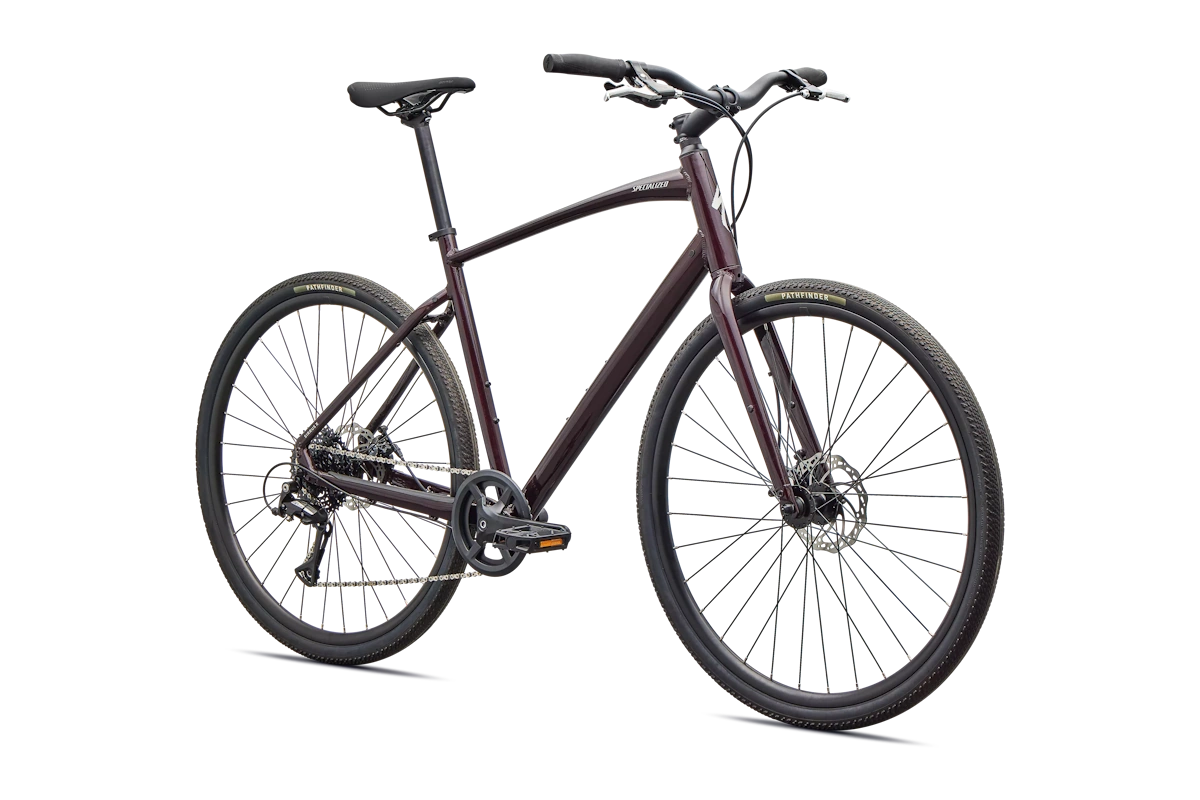 Bicicleta ligera mixta tierra asfalto ideal para trekking marca premium Specialized Sruus X 1.0 color Gloss Solidity Metallic / Dolomite Frost Reflective