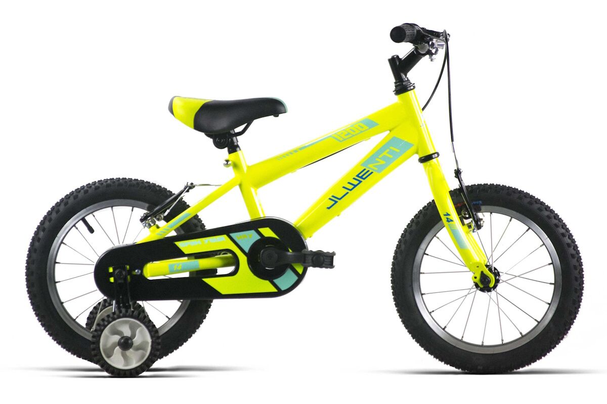 Bicicleta infantil JL Wenti 12 pulgadas, acero ultraligero, barra alta o baja, frenos V-brake, colores blanco, rosa, amarillo, azul y rojo.