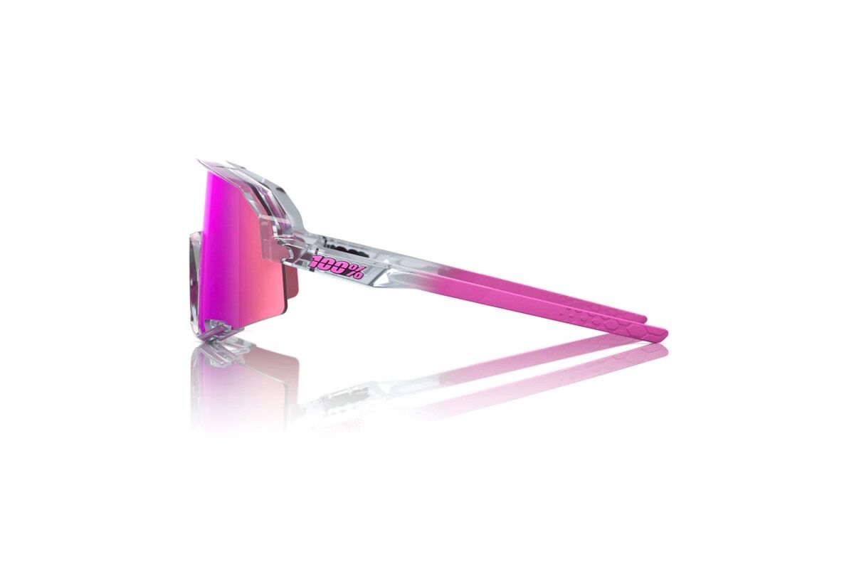 Gafas ciclismo 100% - Slendale - Polished Translucent Grey - Purple Multilayer Mirror - Imagen 2