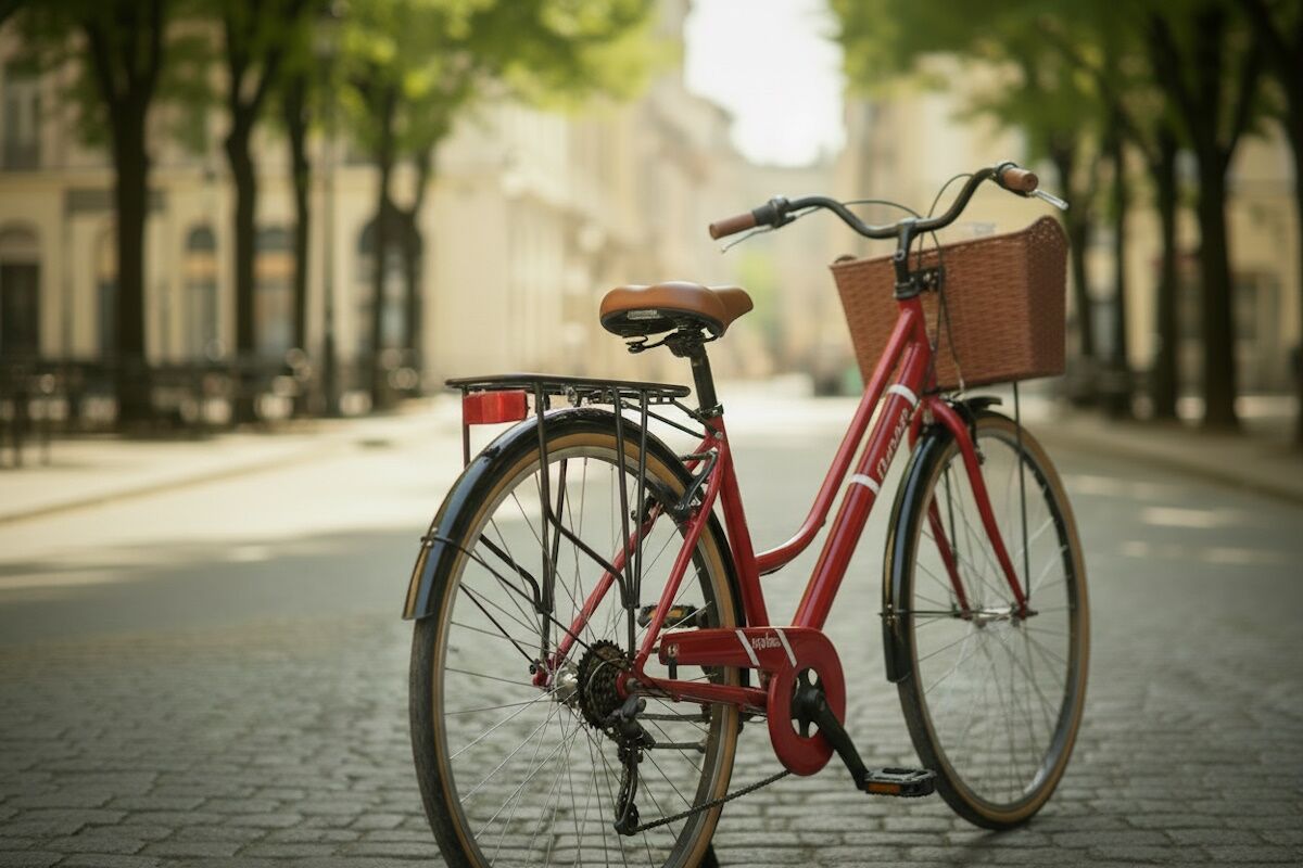 Bicicleta clásica JL Wenti 26" y 28" – Cuadro de Acero, 6 Vel Shimano RevoShift, V‑Brake, Llanta Aluminio, Portabultos y Cesta - Imagen 8
