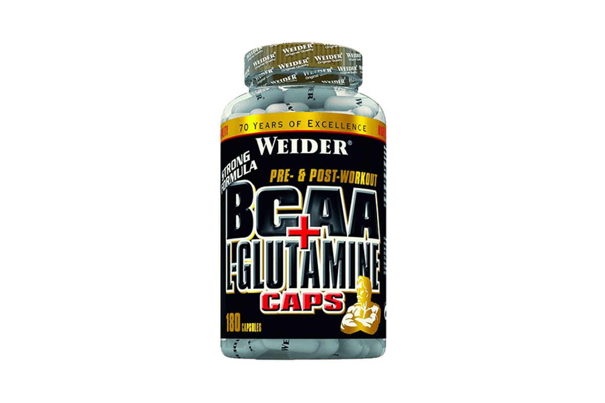 BCAA + L Glutamina WEIDER 180 Capsulas