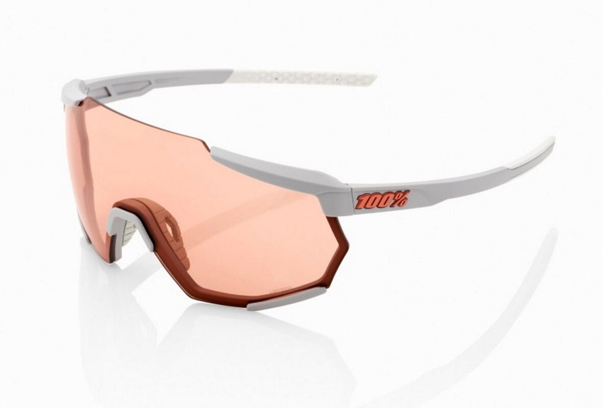 Gafas ciclismo 100% - RACETRAP® - Soft Tact Stone Grey Hiper Coral