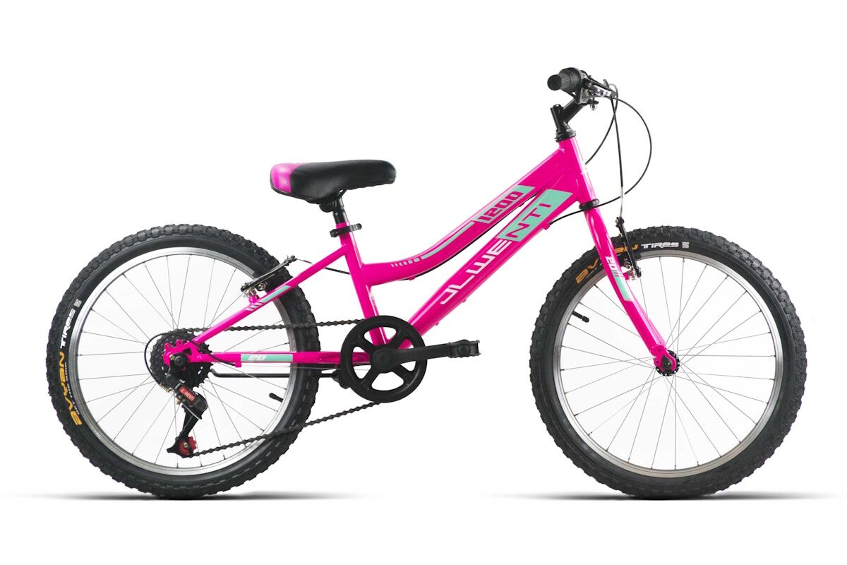Bicicleta infantil JL Wenti 20" y 5 velocidades, acero ultraligero, barra alta estilo MTB o barra baja estilo paseo, 1 velocidad. Color rosa