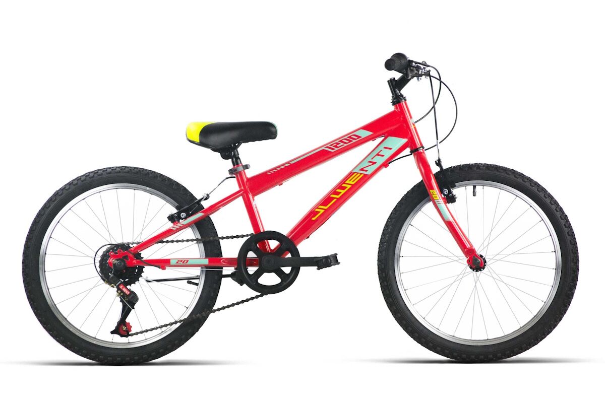 Bicicleta infantil JL Wenti 20" y 5 velocidades, acero ultraligero, barra alta estilo MTB o barra baja estilo paseo, 1 velocidad. Color rojo