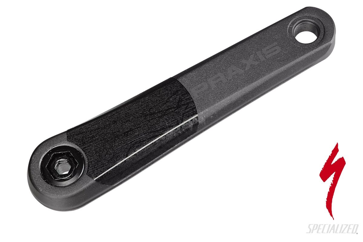 Brazo de cigüeñal original Praxis ISIS Gen.2 S211600019 de 160mm en aleación, lado no motriz, para motor Brose, factor Q 184mm, compatible con bicicletas eléctricas Specialized Turbo Levo y Kenevo.
