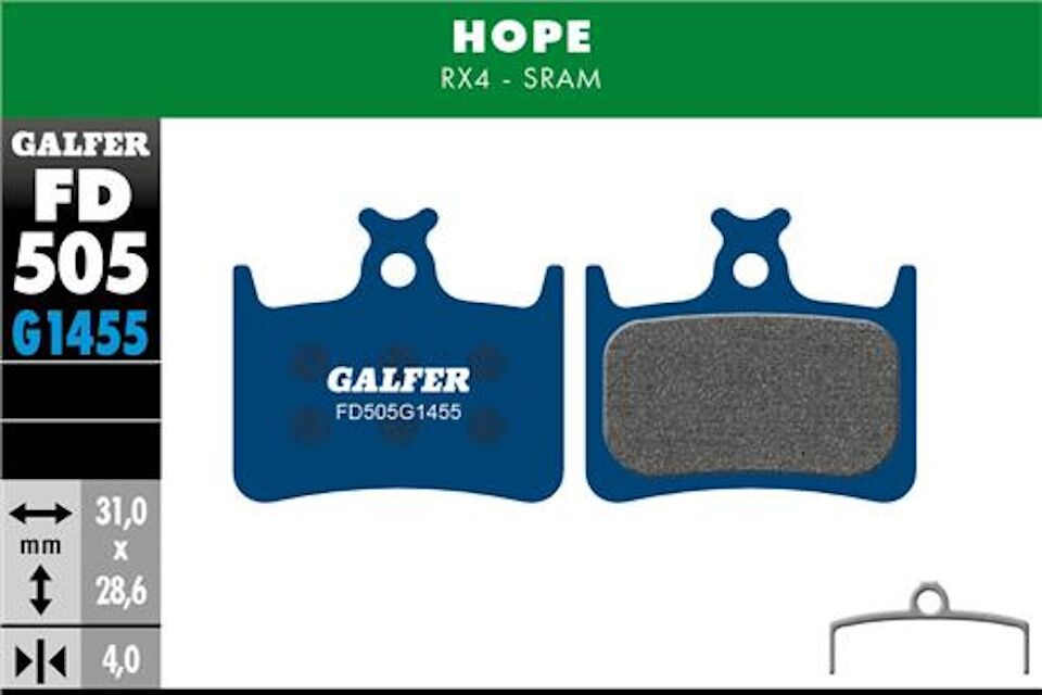 Pastillas de freno Galfer FD505 - G1455 - Hope
