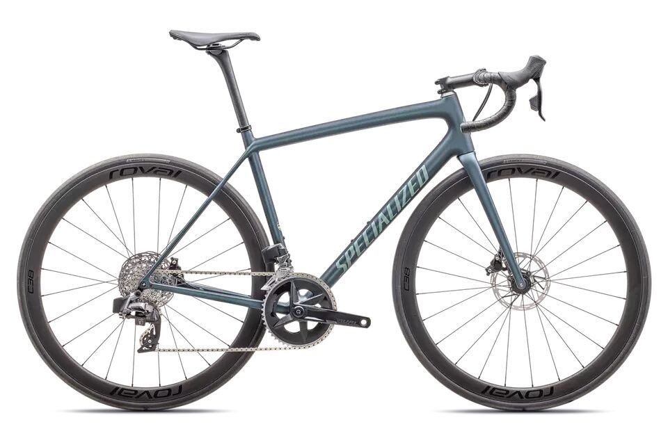 bicicleta de carretera de gran fondo marca premium Sram Rival eTap AXS 12v, Specialized Aethos Expert