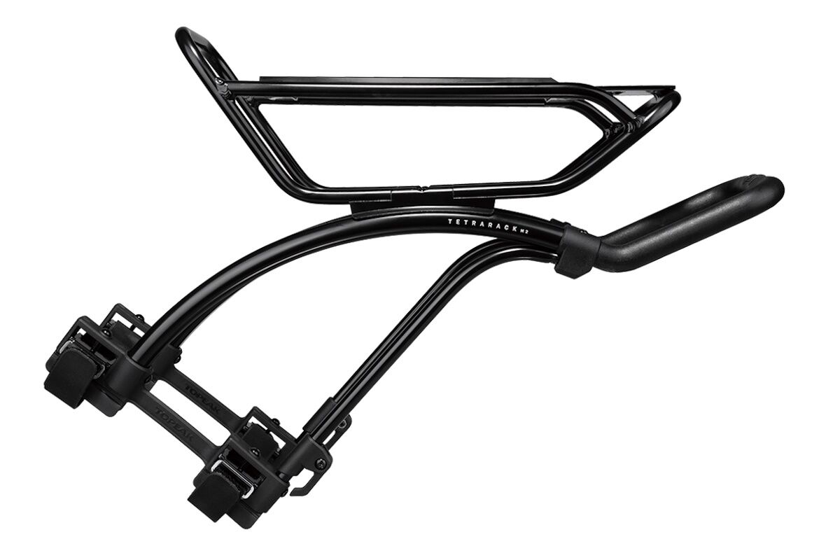 Transportín trasero Topeak TetraRack M2 original para MTB, sistema QuickTrack, compatible con bolsas MTX y KLICKfix, elementos de autenticación y garantía oficial
