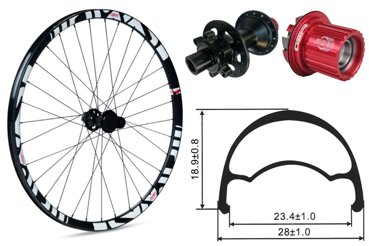 Rueda trasera aluminio MTB GTR SL23 29" Blanco Disc 6 Tornillos Boost Shimano MS