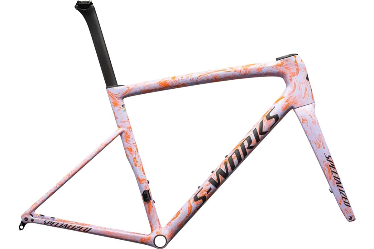 Cuadro Specialized S-Works Tarmac SL8  SATIN POWDER INDIGO / AMBER GLOW STRATA / OBSIDIAN