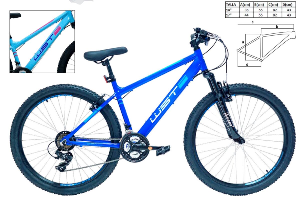 Bicicleta MTB 27,5" Aluminio 21v WST Cosmo