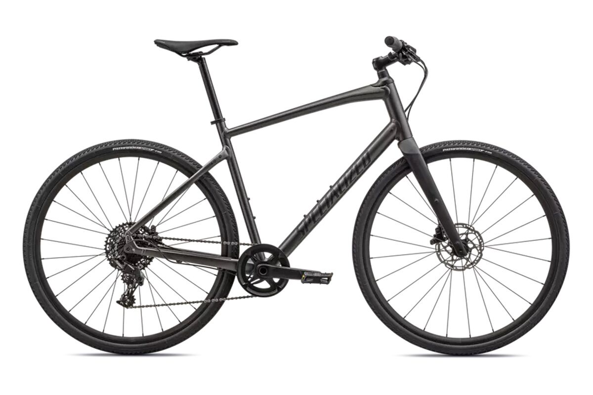 "Specialized Sirrus X 4.0 - Bicicleta híbrida ligera con cuadro de aluminio A1 SL, horquilla de carbono FACT 9r, suspensión Future Shock 1.5, transmisión SRAM NX 1x11 y neumáticos Pathfinder Sport 700x38 mm, ideal para grava y terrenos mixtos."
