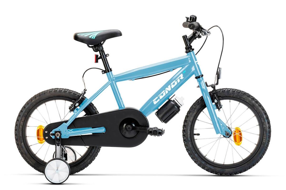 Bicicleta niño 3 a 6 años - 16" - ruedines - CONOR KID - Azul
