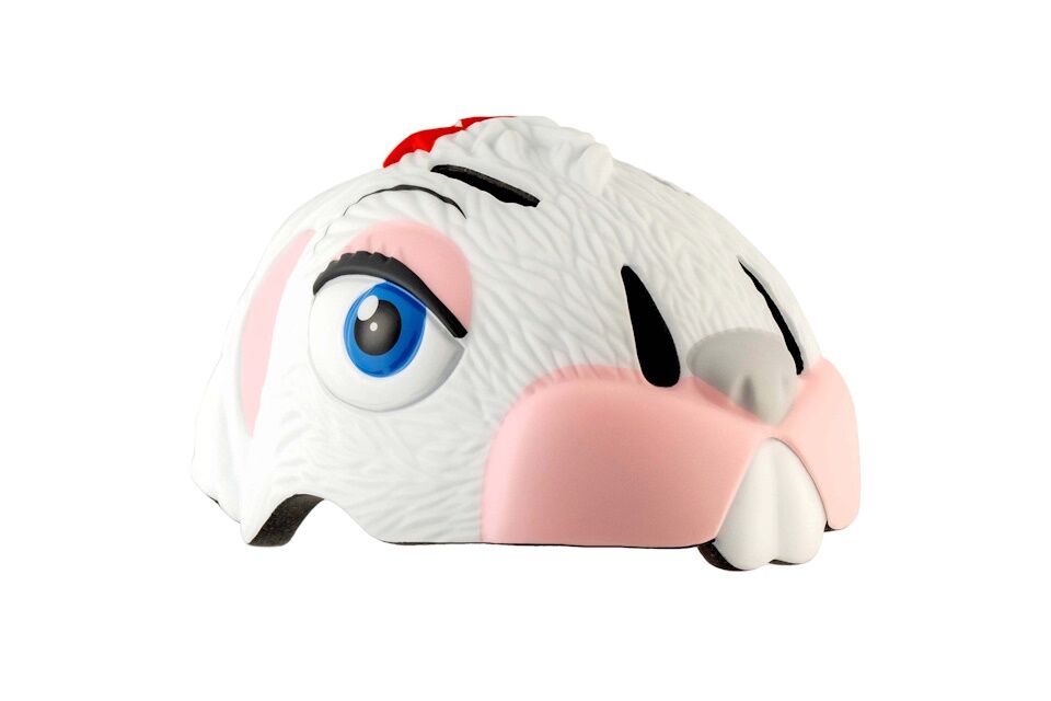 Casco Infantil ajustable 49-55cm Crazy Safety Conejo Blanco