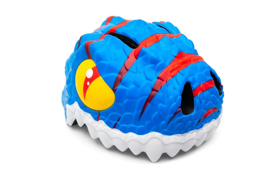 Casco Infantil ajustable 49-55cm Crazy Safety Dinosaurio Azul