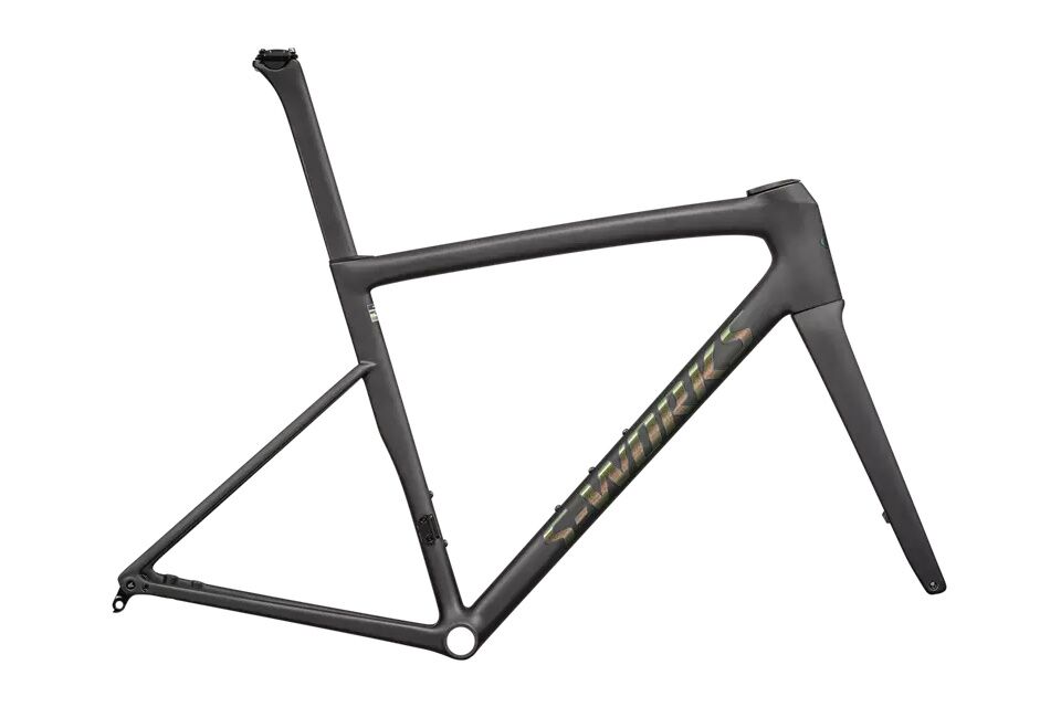 Cuadro ultra ligero de bicicleta de carretera o carreras Specialized S-Works Tarmac SL8 Ready to Paint con acabado en carbono satinado ultraligero, listo para personalizar con el diseño y color deseado, ideal para ciclistas que buscan exclusividad y máximo rendimiento en carretera