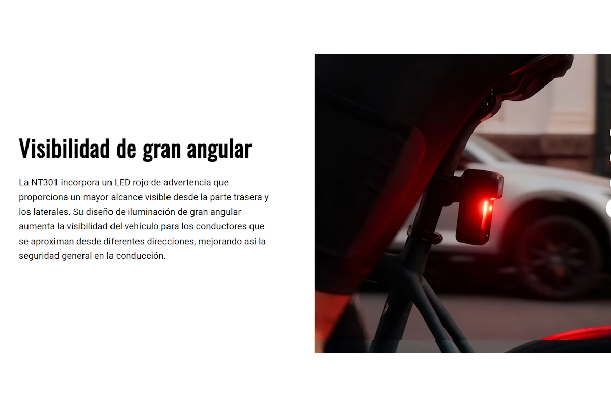 Luz trasera inteligente bicicleta Ravemen NT301 con cámara 2K - Imagen 8