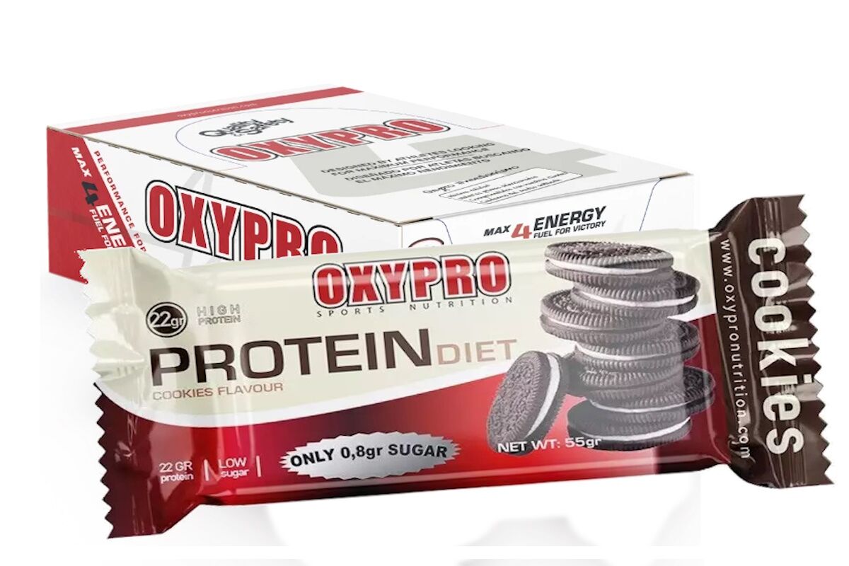 Barritas proteicas Oxypro Protein Bar en sus dos sabores.