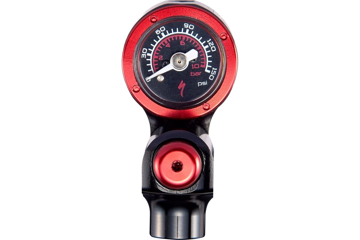 Inflador CO₂ con manómetro Specialized - CPRO2 GAUGE TRIGGER - control de presión y compatibilidad Presta/Schrader - Imagen 2