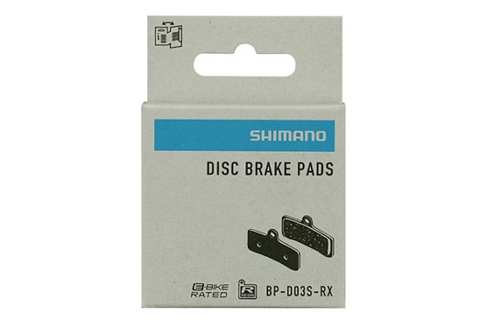 Pastillas de freno de resina Shimano D03S-RX y muelle con pasador de aletas