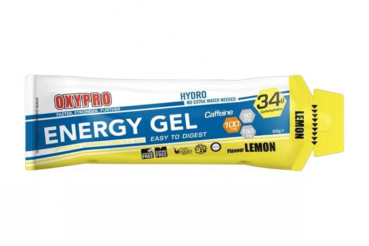 Gel energetico OXIPRO - ENERGY Gel líquido - LIMÓN 100mg CAFEINA