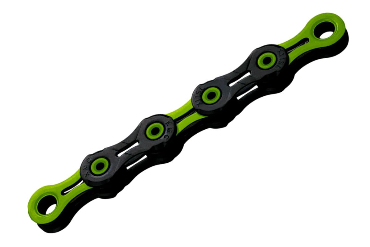Cadena KMC 11V Super Light DLC NEGRO-VERDE 118P