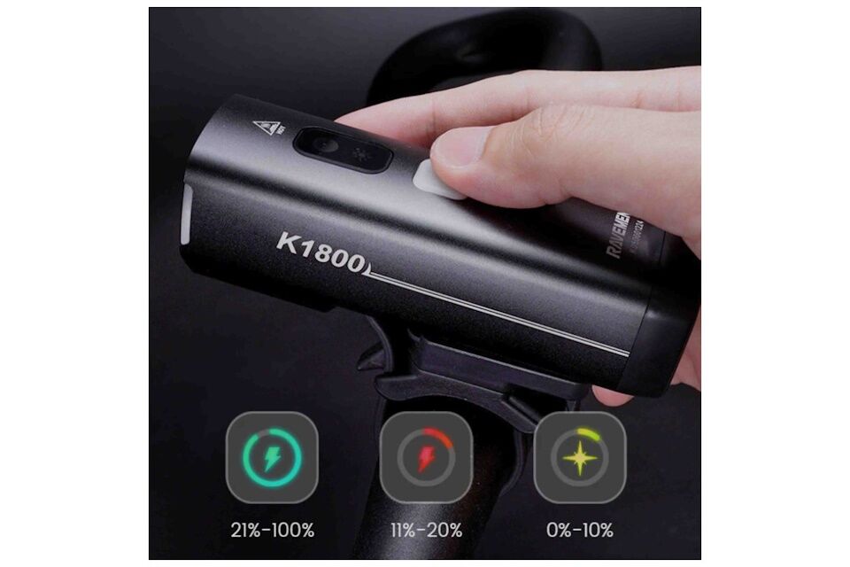 Foco delantero Ravemen K1800 1800 Lúmenes (Modo nocturno con IA) - Imagen 7