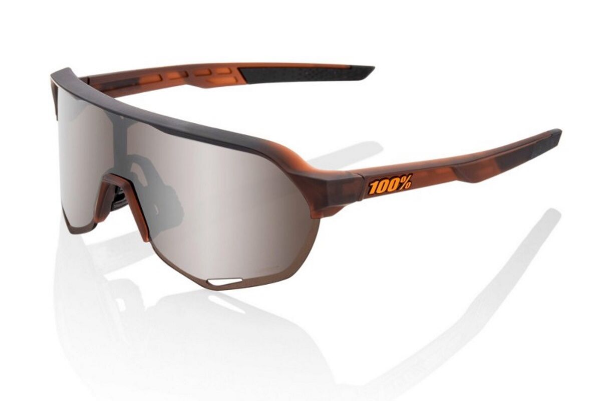 Gafas ciclismo 100% - S2® - Matte Translucent Brown Fade Hiper Silver Mirror Lens